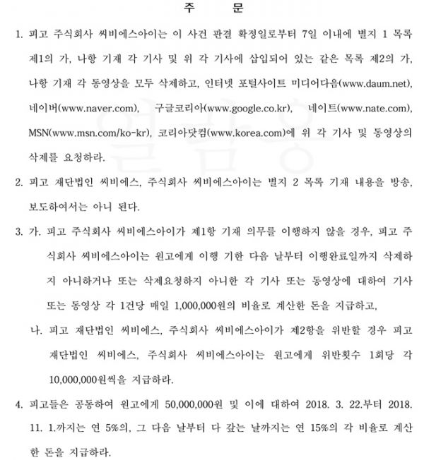 조희완 송주열 판결 허위 미투 서울남부지법