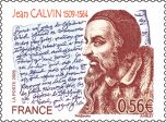 2009년 깔뱅 출생 500주년을 기념하는 프랑스 우표.
