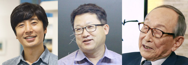 ▲(왼쪽부터) 이요셉, 옥성득, 김형석. ⓒ크리스천투데이 DB