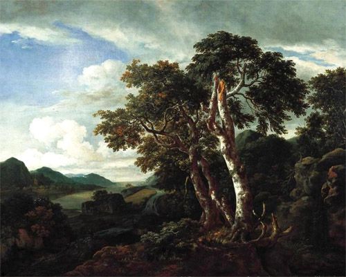 네덜란드 풍경화 야곱 반 루이스달 ‘세 그루의 나무가 있는 풍경’