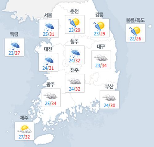 날씨 2017 7월 28일