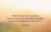 [Bread of Life] Mark 4:20