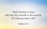 [Bread of Life] Issiah 2:22