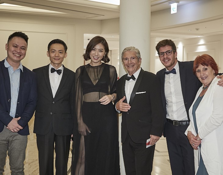 ▲왼쪽부터 말레이시아 'metropolitan tv sdn bhd' 대표 임지미, 염광호, 말레이시아 배우 폴린 탄, 스페인 배우 후안 페라. ⓒ팍스로열 제공