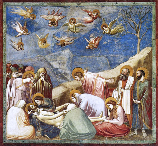 ▲책 표지에 수록된 그림 저자 Giotto di Bondone의 연작 &lsquo;예수 그리스도의 생애(1305-1306)&rsquo; 중 &lsquo;The Lamentation&rsquo;.