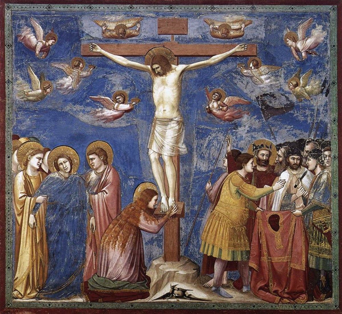 ▲책 표지에 수록된 그림 저자 Giotto di Bondone의 연작 &lsquo;예수 그리스도의 생애(1305-1306)&rsquo; 중 &lsquo;The Crucifixion of Our Lord Christ&rsquo;.