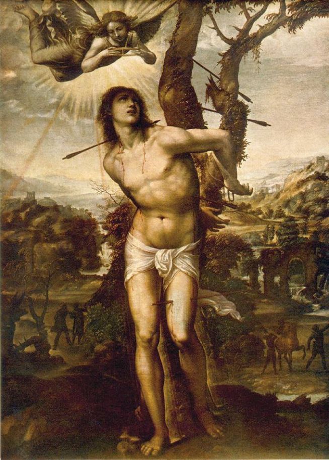 Martyrdom of Saint Sebastian(1525), by Il Sodoma(1477-1549)