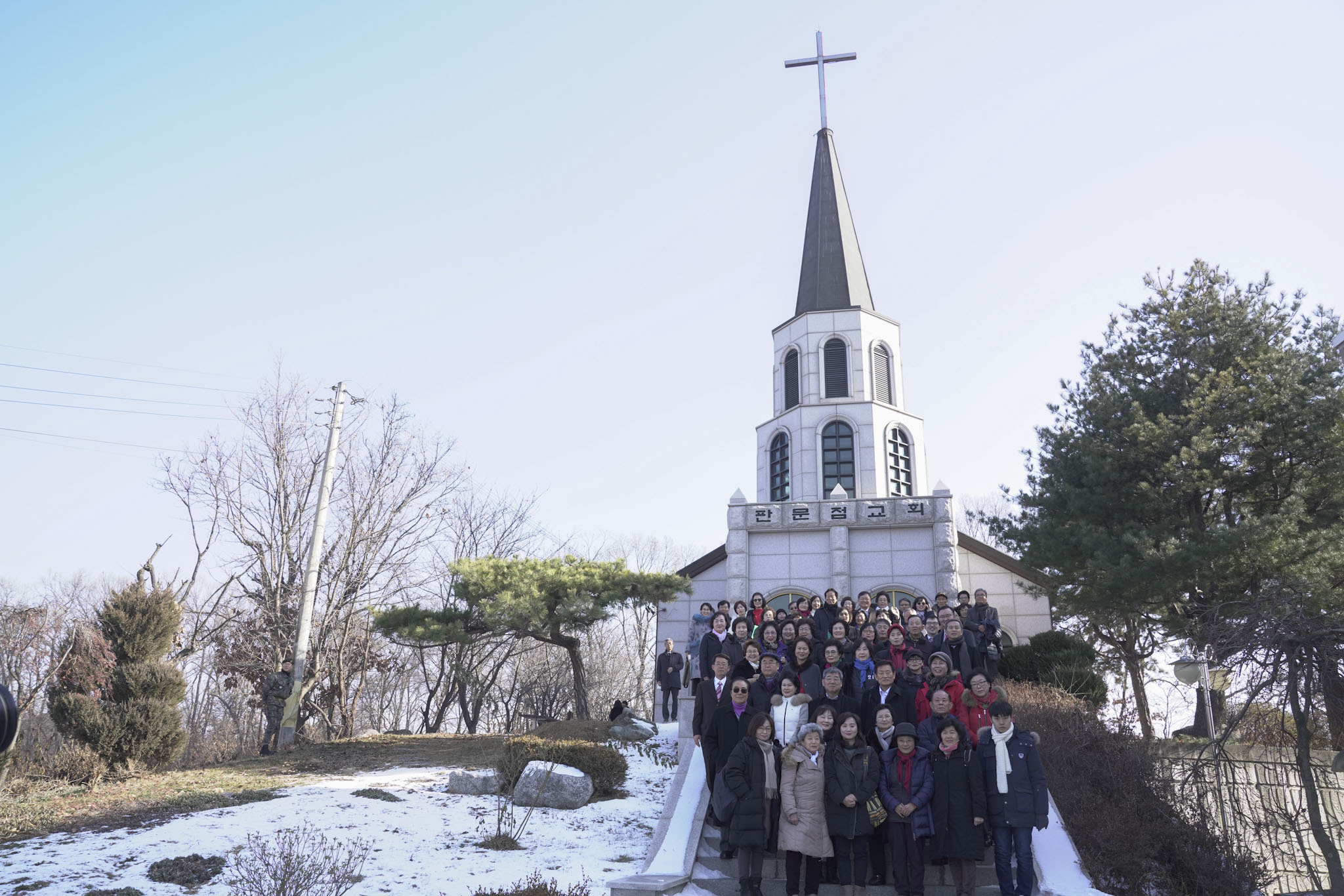 ▲판문점교회 성탄축하연합예배 후 단체사진. ⓒ한국CBMC