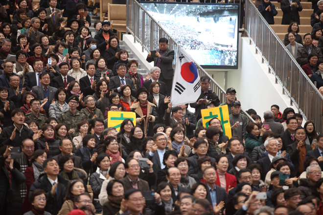 ▲연무대군인교회 봉헌예배에는 5천여 명이 참석했다. ⓒ한국기독교군선교연합회