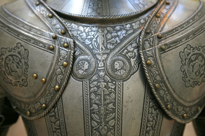 기사 갑옷 갑옷의 한 벌 금속 포도주 제한 없음 전쟁 역사적인 드레스 차압 장식품 전신갑주