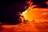 Sky On Fire Revelation Clouds Light Sunbeam 종말 천년왕국 석양 불 망조 멸망