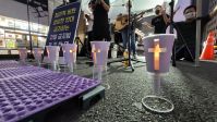 레인보우리턴즈 차별금지법 제정 반대 정의당사 앞 기도회  