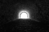 터널 출구 빛 탈출 결말 해피엔딩 동굴 통로 그림자 기대 신비 해답