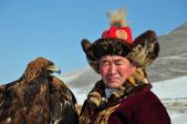 독수리 몽골 매 사냥 겨울 누뜨니 할트
