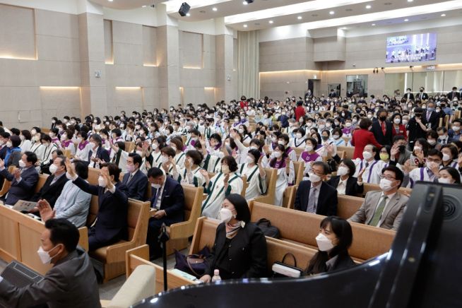 남양주시기독교총연합회 부활절연합예배가 진행되고 있다. ⓒ남기총 제공