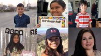 텍사스 롭 초등학교 총기 난사 사건의 희생자 21명 중 6명의 모습(시계방향으로): 자비에 로페즈(10), 아메리 조가르시아(10), 우지야 가르시야(8), 나아벨 과달루페 로드리게스(10), 교사 에바 미렐레스(44), 이르마 가르시아(46) 