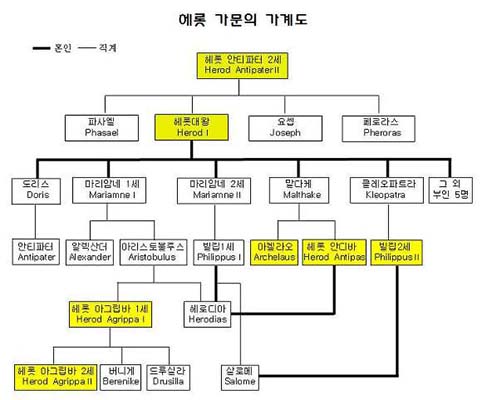 ▲헤롯 가계도.