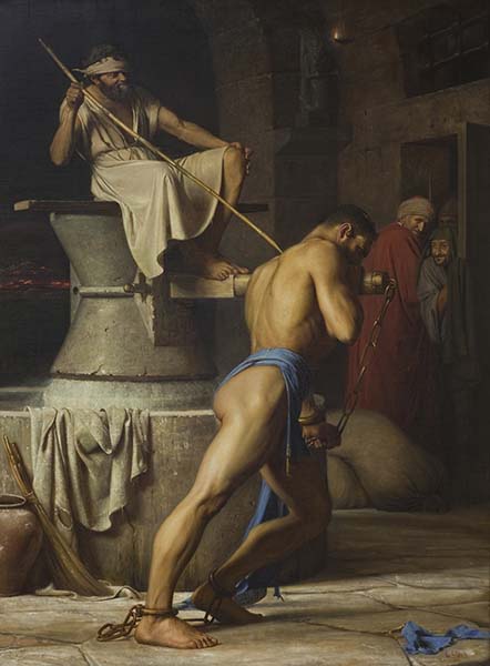 ▲덴마크 화가 칼 블로흐(Carl Bloch, 1834&ndash;1890)가 1863년 그린 &lsquo;삼손과 블레셋인들(Samson and the Philistines)&rsquo;.