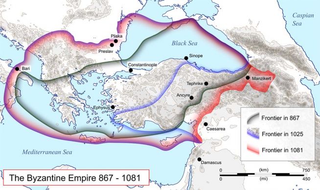비잔티움 역사 지도 세력