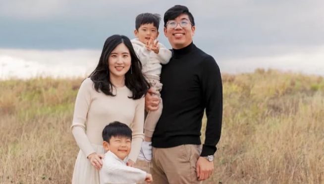 한국계 조규성(37)·강신영(35) 씨 부부와 아이들의 모습. ⓒ고펀드미 캡쳐