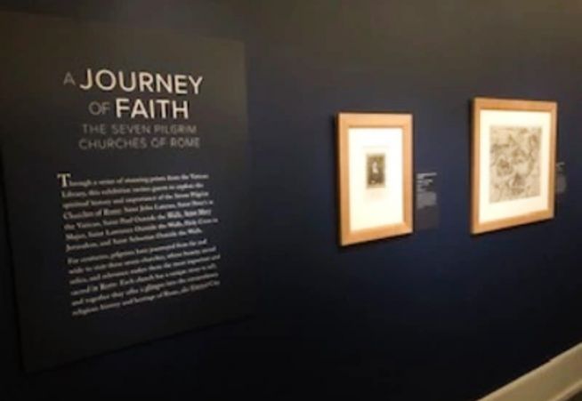 2023년 5월 11일 워싱턴 DC에서 열린 성경 박물관 전시회 “믿음의 여행: 로마의 일곱 순례자 교회”. 