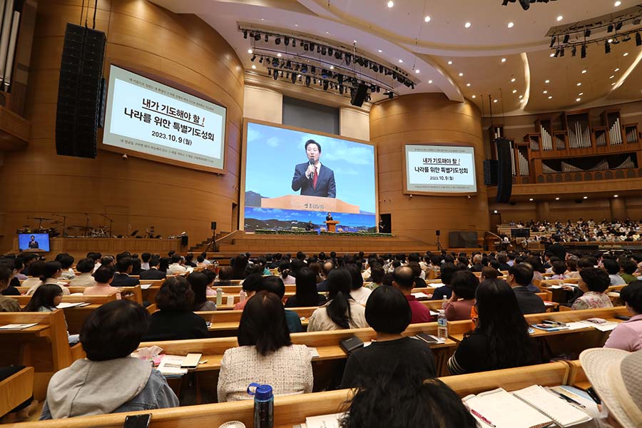 ▲오세훈 서울시장이 축사하고 있다. ⓒ에스더기도운동