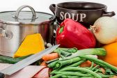 다이어트 음식 채식 비건 수프 식품 식재료 피망 야채