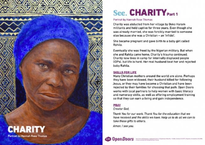 북부 나이지리아 여성 채리티의 초상화