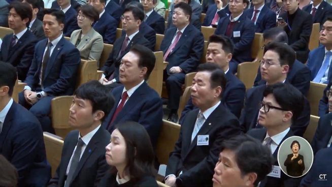 31일 명성교회에서 열린 2024 한국교회부활절연합예배에 참석한 윤석열 대통령  