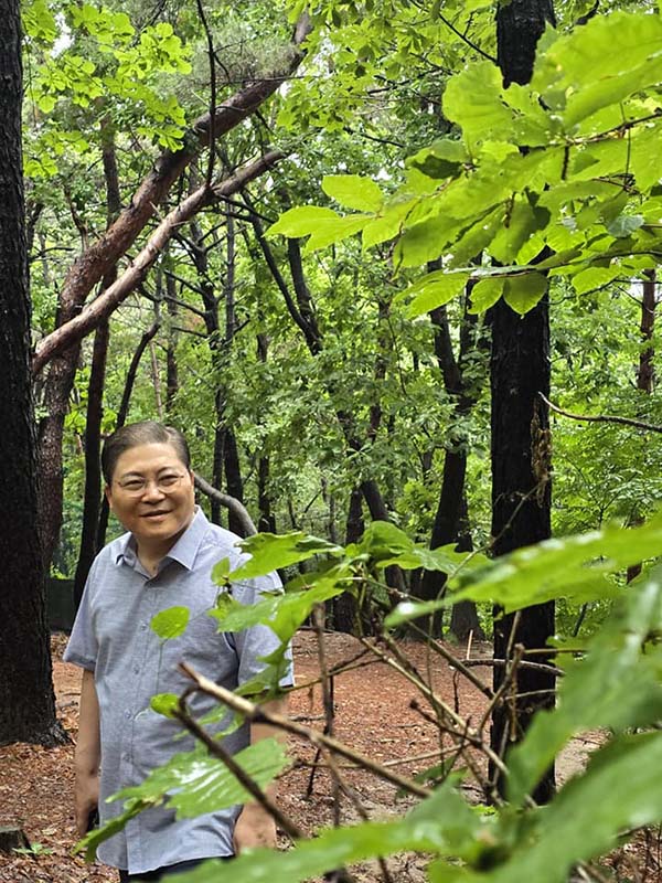 ▲산행을 하고 있는 소강석 목사.