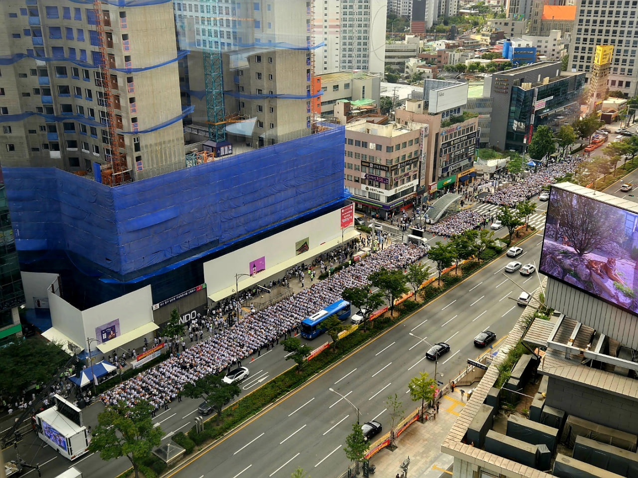 ▲대구 기독교계는 9월 28일 오후 3시 반월당역 21번 출구 도로에서 &lsquo;2024 대구&middot;경북 퀴어(동성애) 반대 국민대회&rsquo;를 개최했다. ⓒ대구퀴어반대대책본부 김영환 사무총장 제공