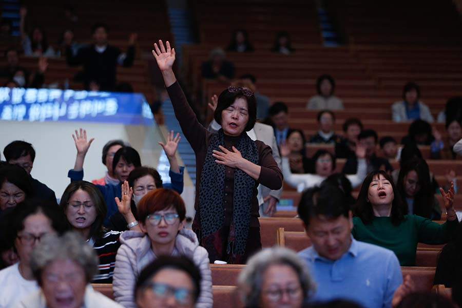 ▲성도들이 기도하고 있다. ⓒ에스더기도운동