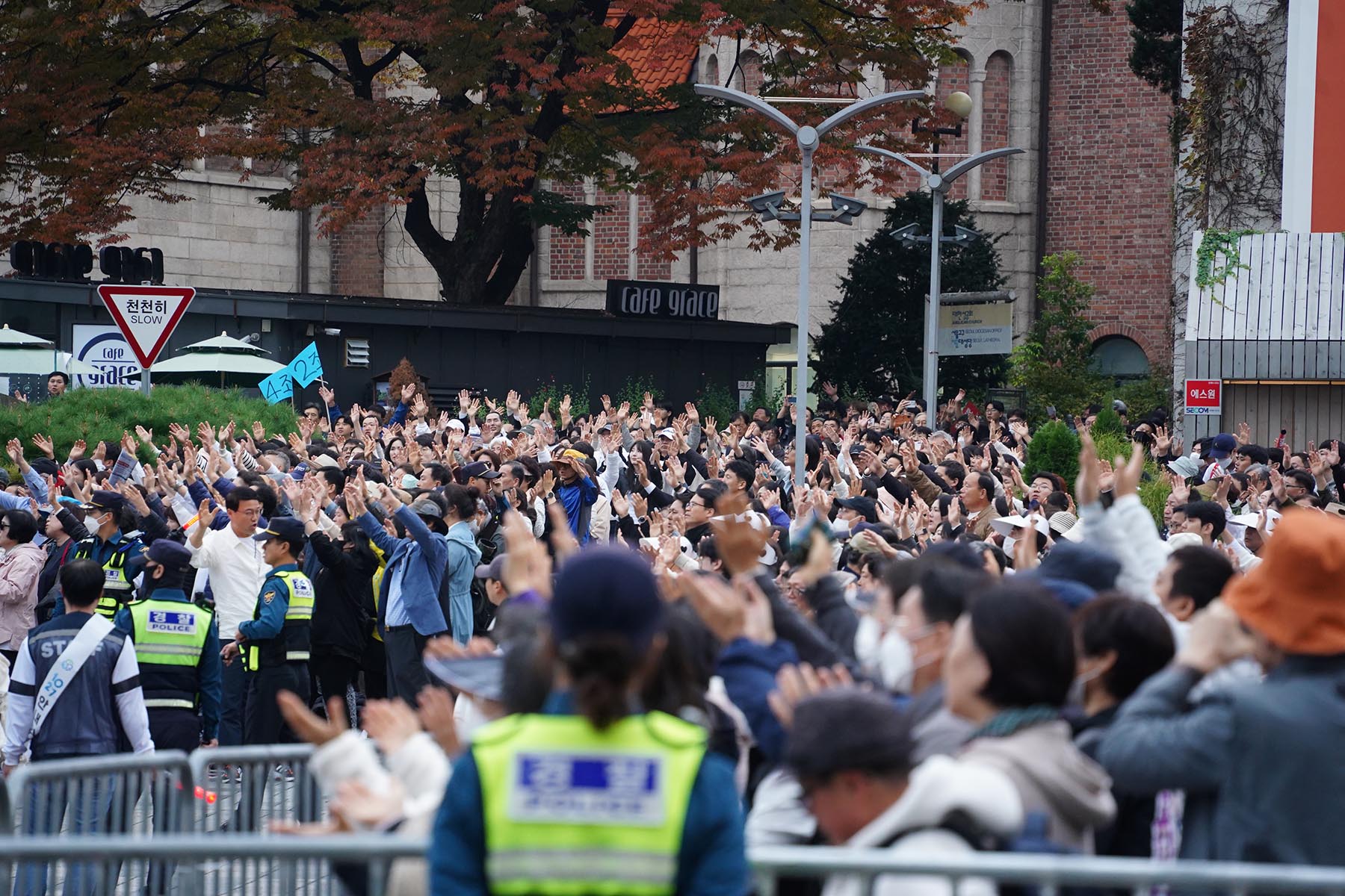 ▲10.27 한국교회 200만 연합예배 및 큰 기도회가 서울시청 앞 광장, 광화문, 서울역, 여의도 일대 등에서 동시에 개최됐다. ⓒ송경호 기자